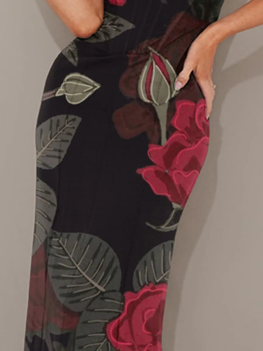 Black Corset Detail Bardot Bridesmaid Dress