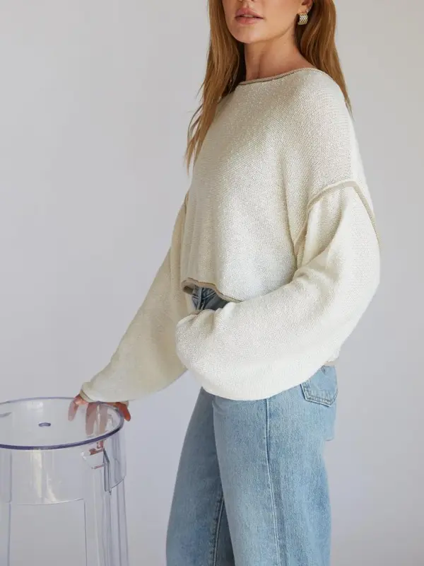 Cropped Knit Sweater