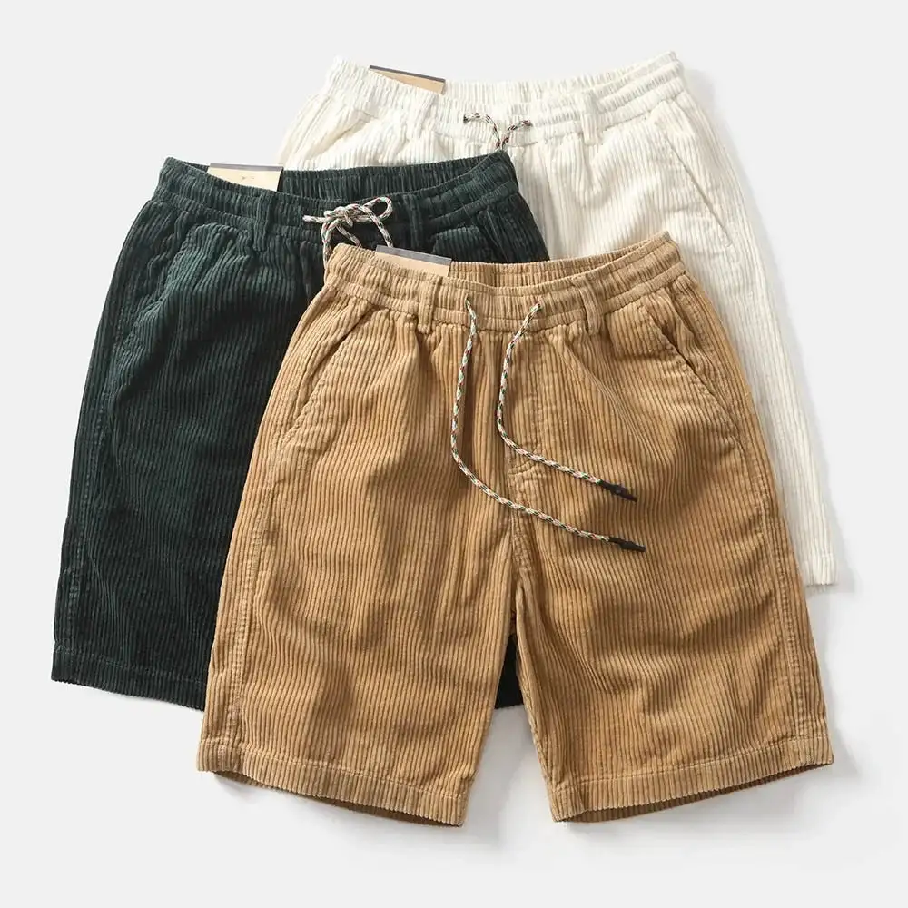 Men's Textured Corduroy Casual Shorts