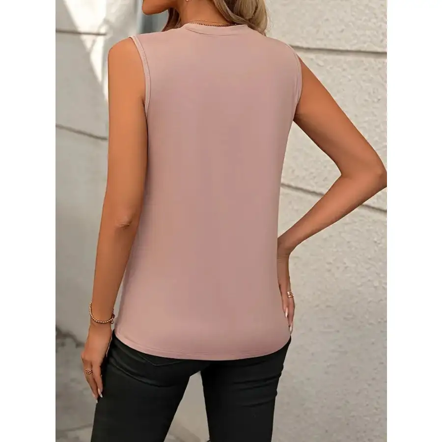 Round Neck Sleeveless Tank Top