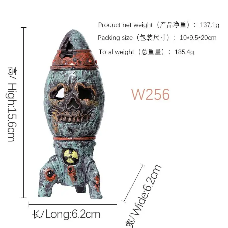 Garden Halloween Skeleton Bomb The Skull Bomb Nuclear Warhead Resin Decorative Crafts Ornament