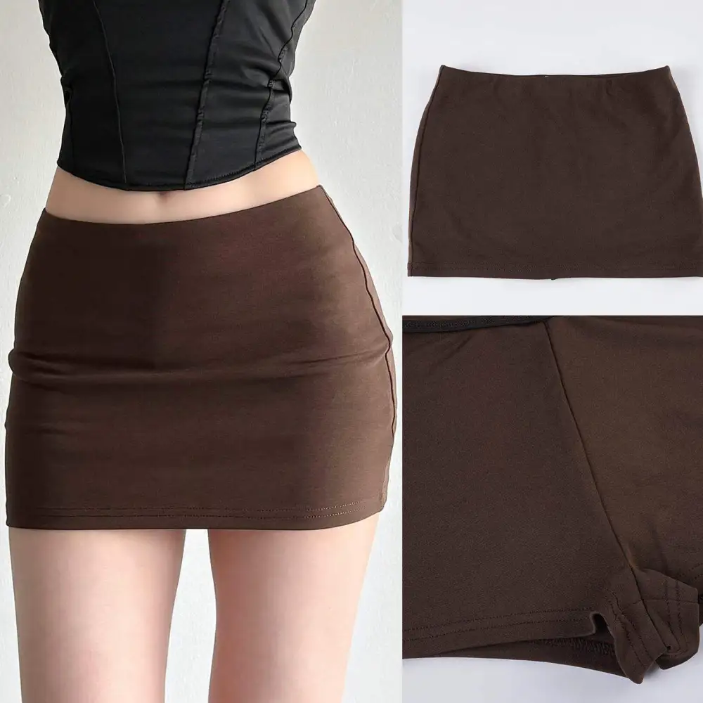 Premium Bodycon Mini Skirt with Built-in Shorts