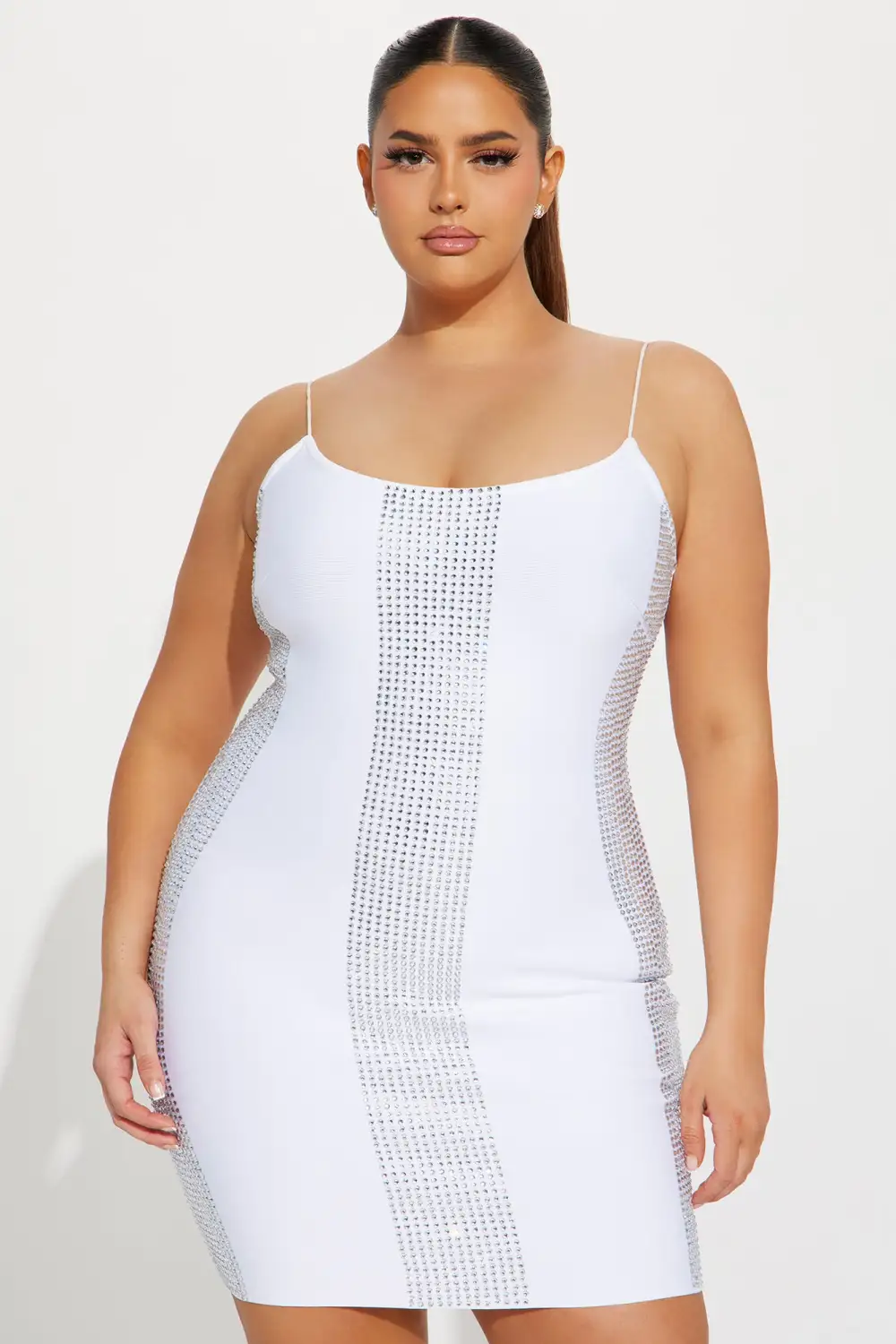 Josephine Embellished Mini Dress - White