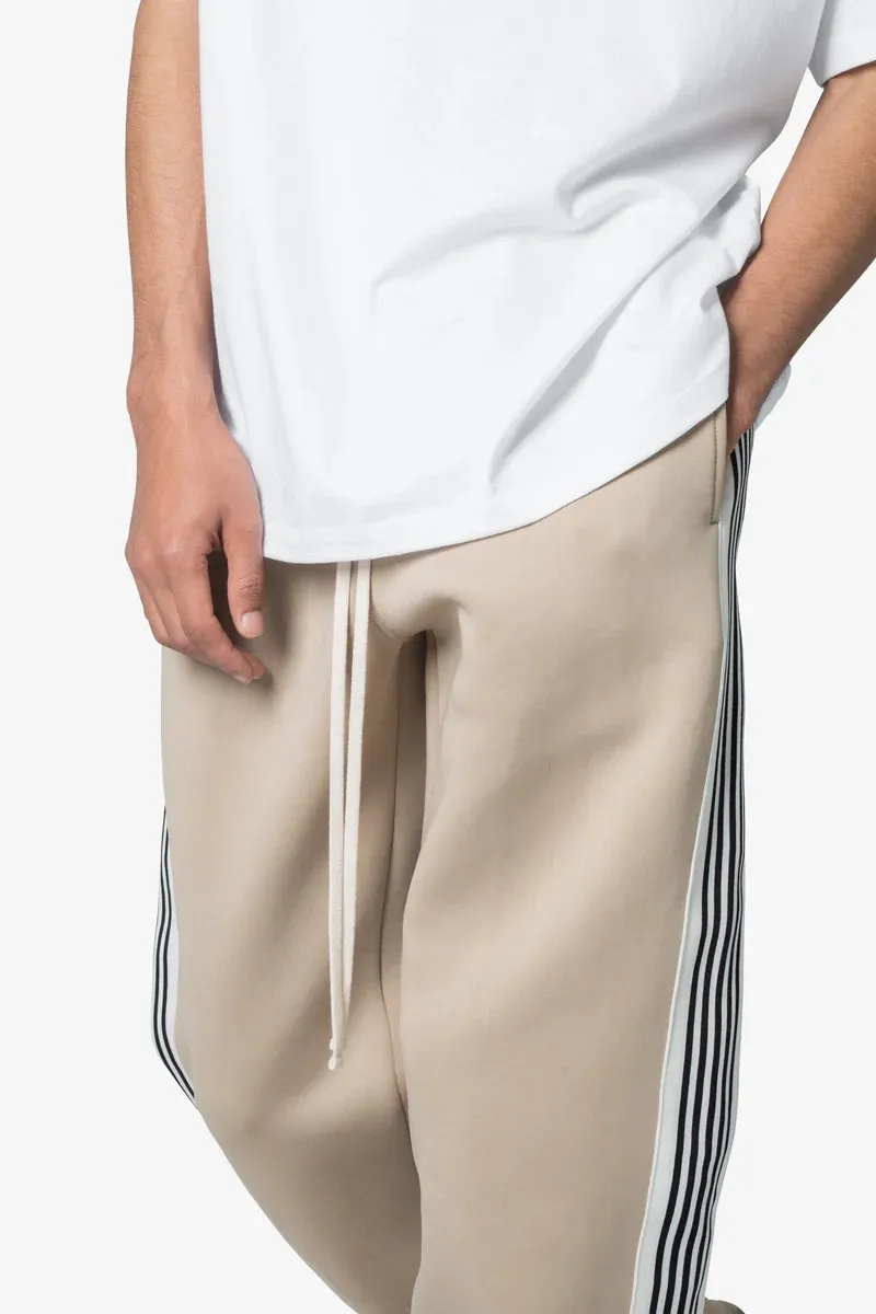KHAKI STRIPE ACCENTED SWEATPANTS