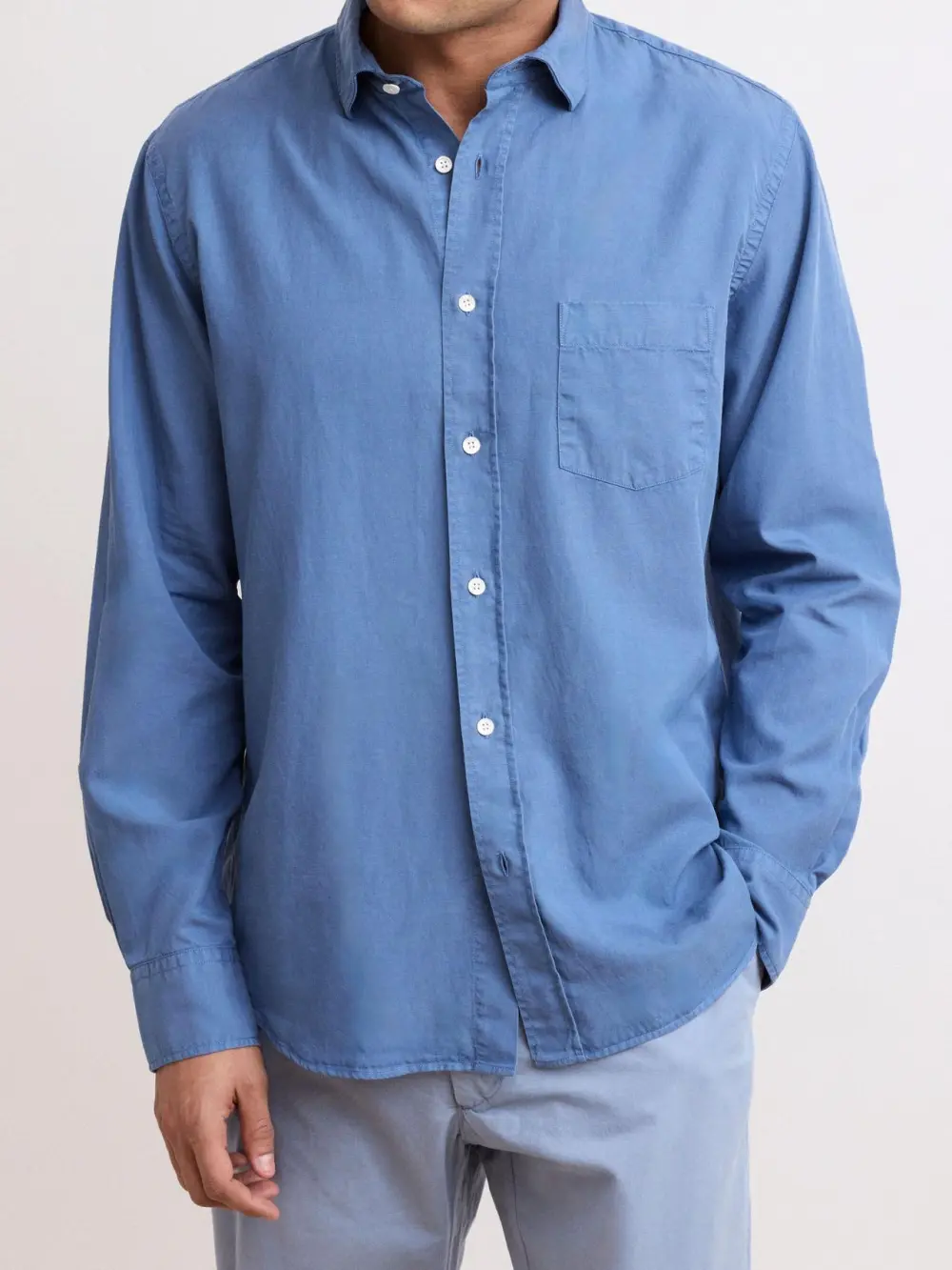 Casual Soft And Comfortable Coronet Blue Shirt