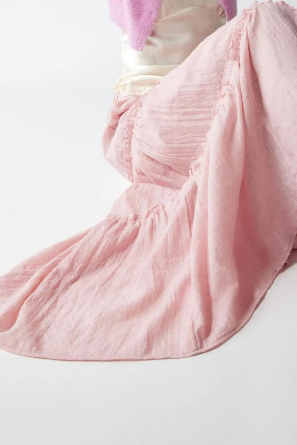Cotton Blend Frill Skirt