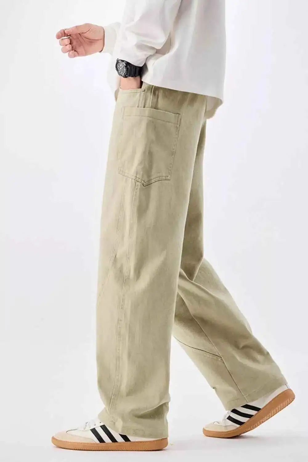 Loose Fit Drawstring Waist Jeans