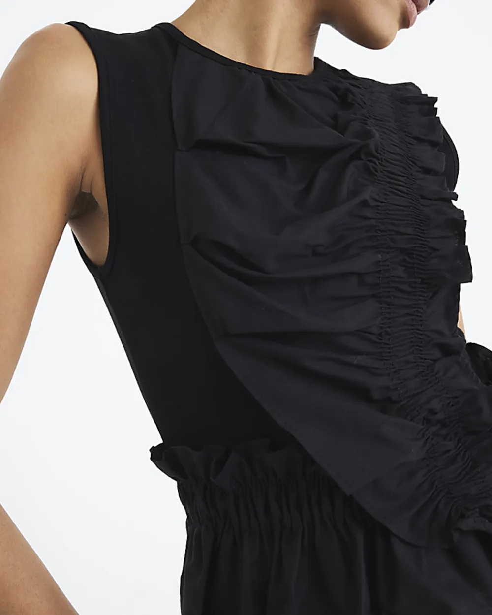 Cotton Pleated Lace Artistic Women's Vests