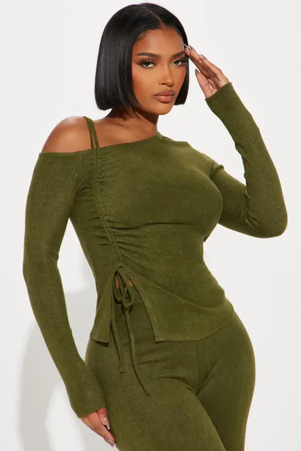 Olive Hacci Pant Set - Olive