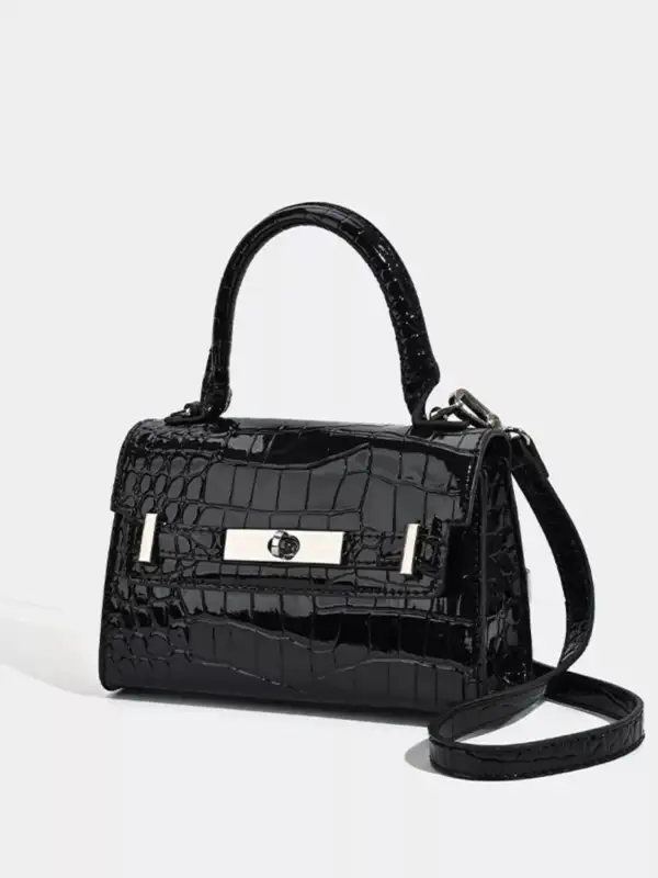Croc Embossed Handbag