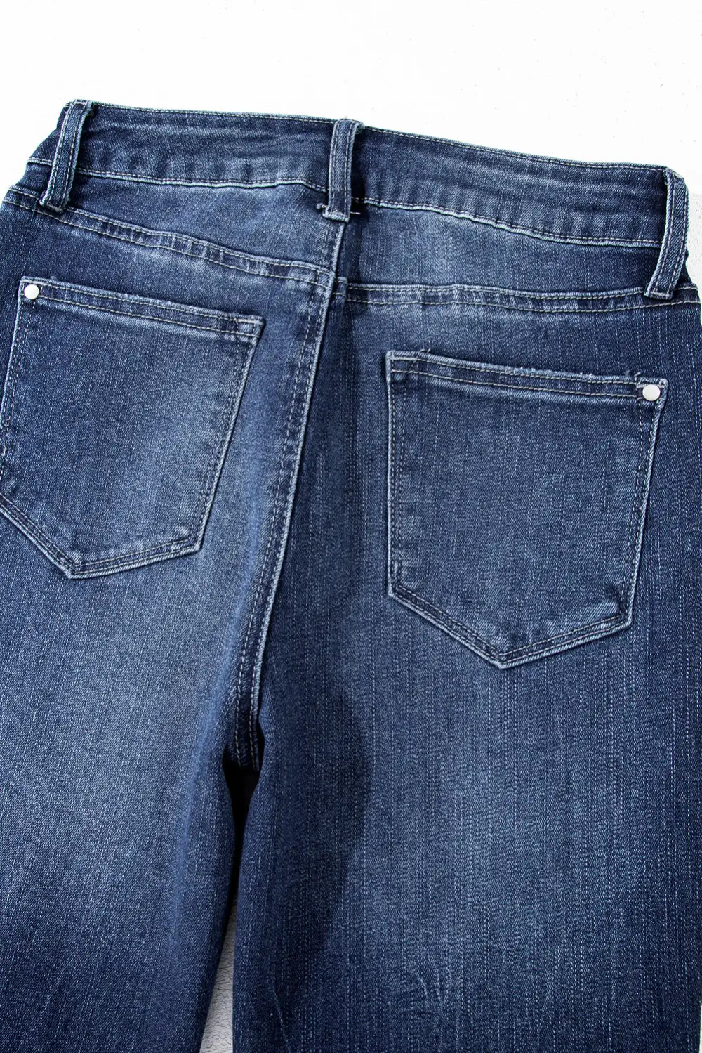 Flare Flared High Waist Raw Hem Jeans