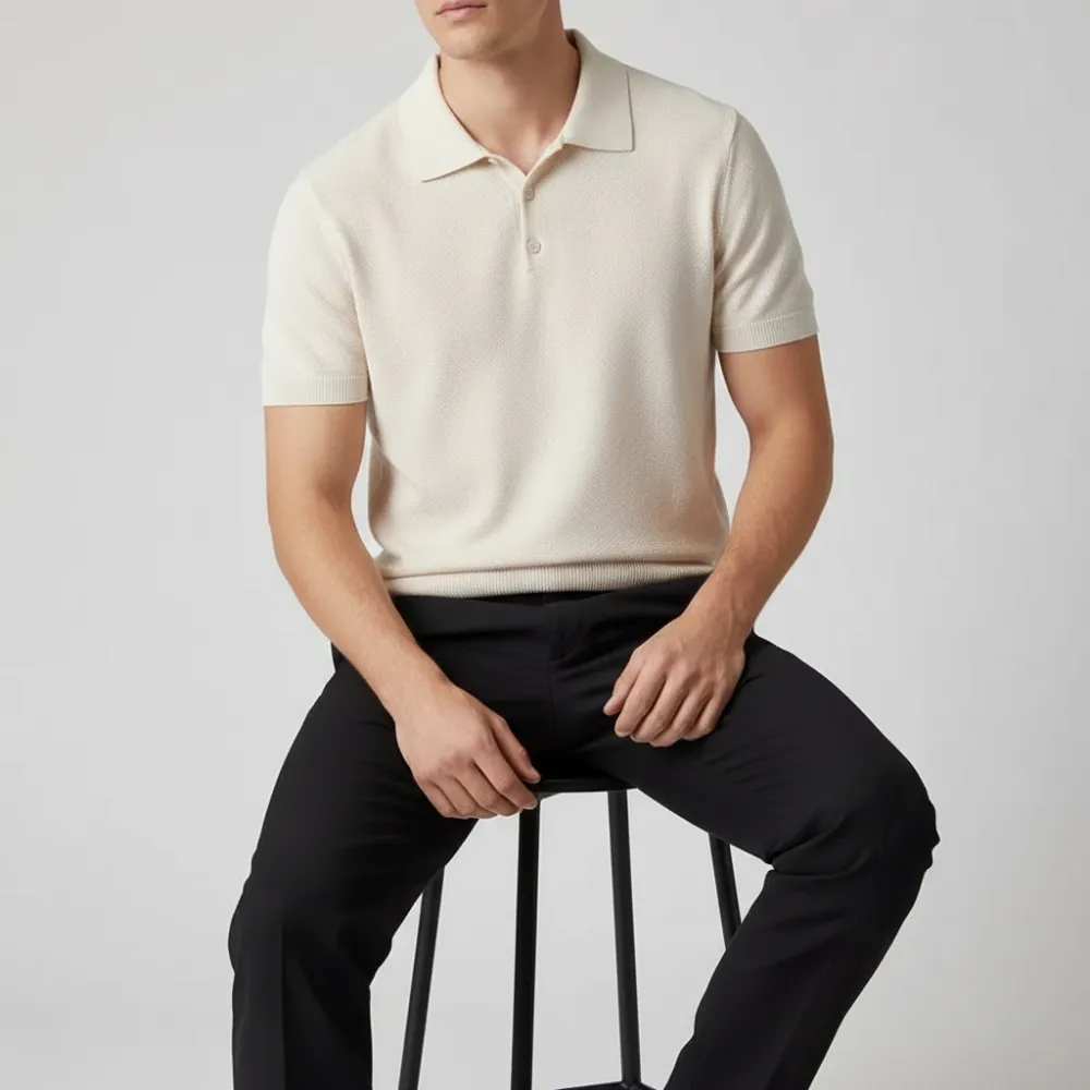 Fine Gauge Knit Polo