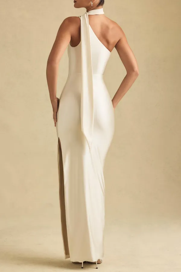 Luxurious Satin Long Minimalist Dress