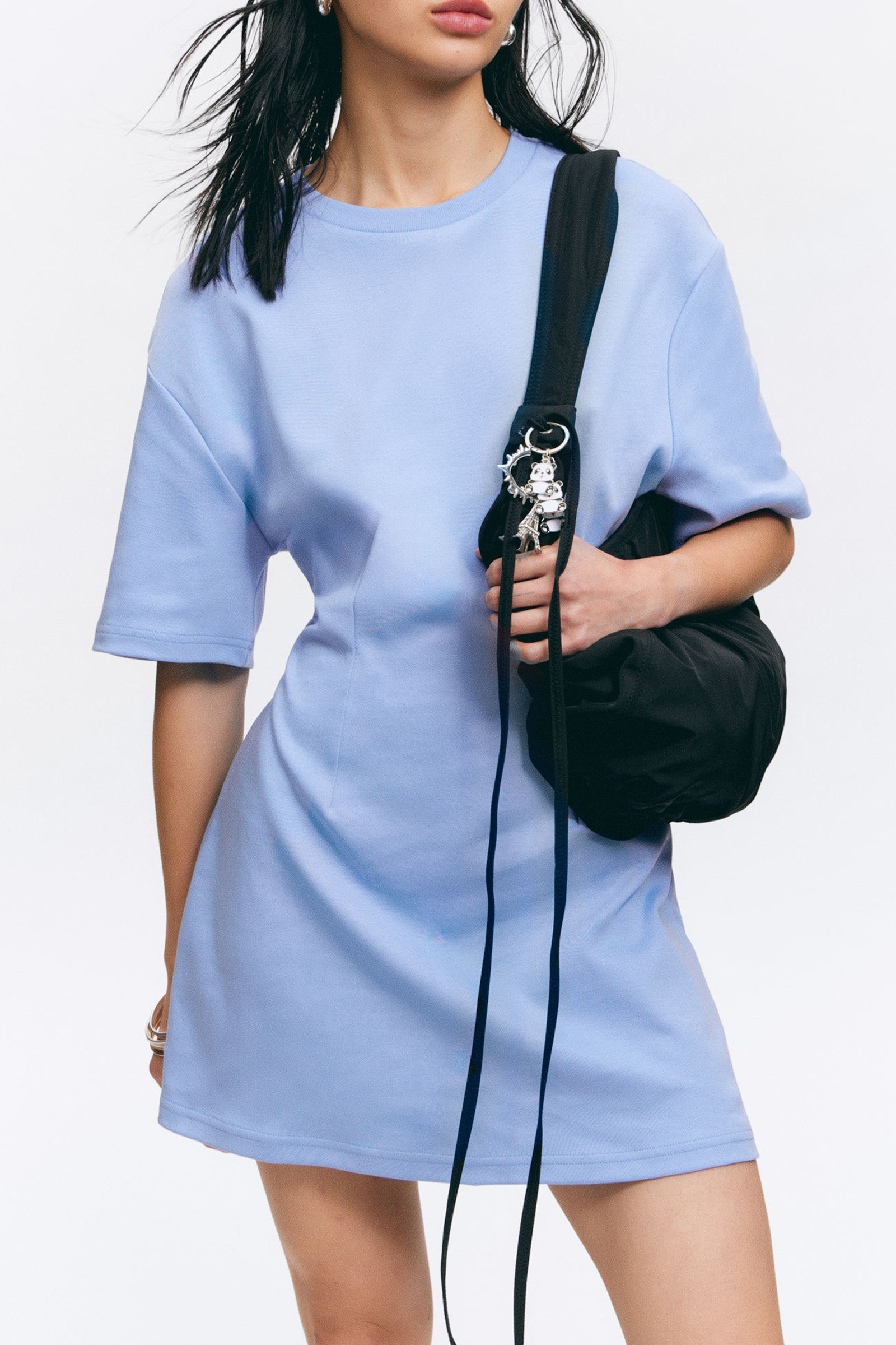 Drop Shoulder Half Sleeve Dress