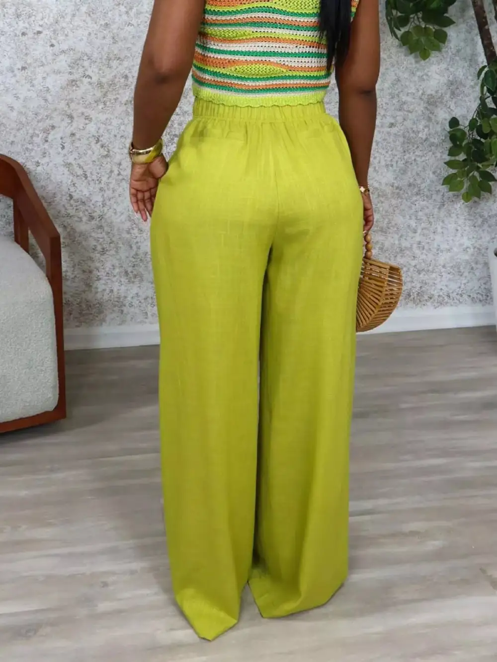 High Waist Wide Leg Flowy Pants