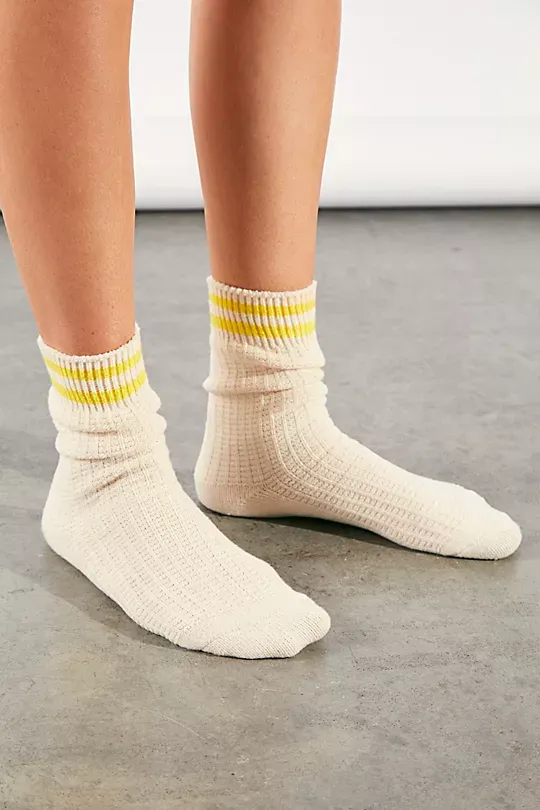 Cozy Stripe Socks Blue