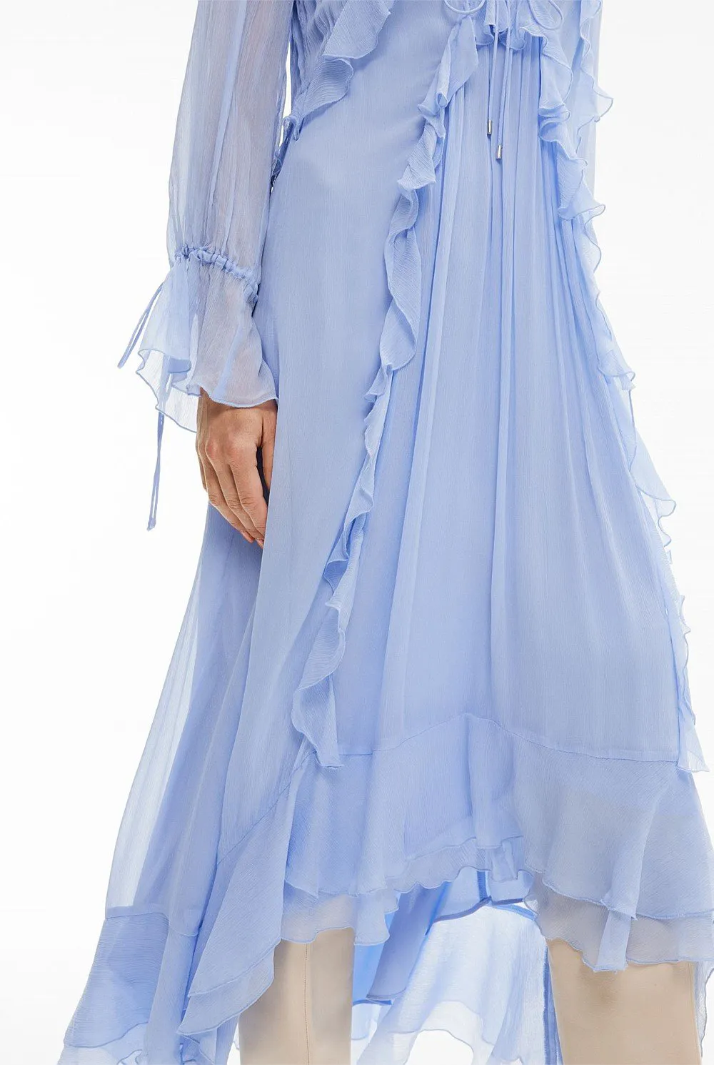 Ruffled V-Neck Dress