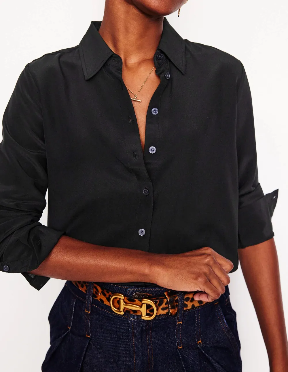 Black Silk Shirt