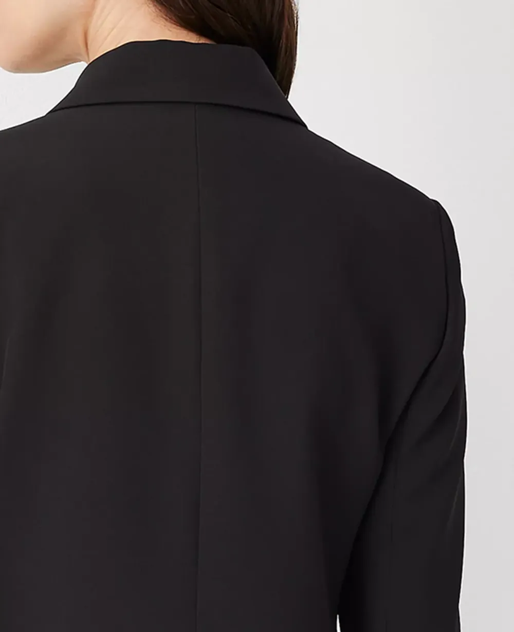 The Shorter One Button Blazer in Fluid Crepe