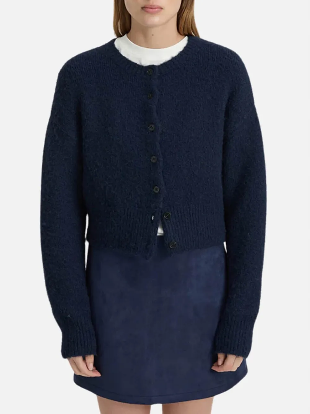 Drop Shoulder Button Up Cardigan
