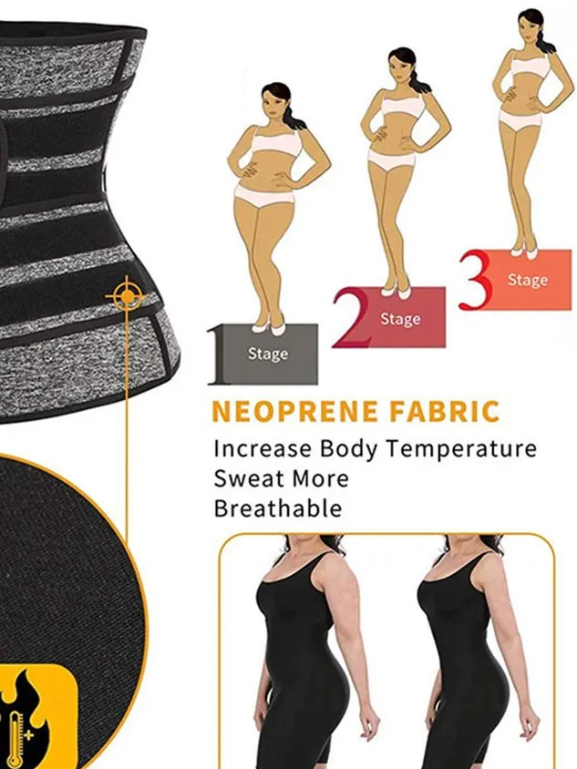 Double Waistband Zippered Casual Women Shapewear