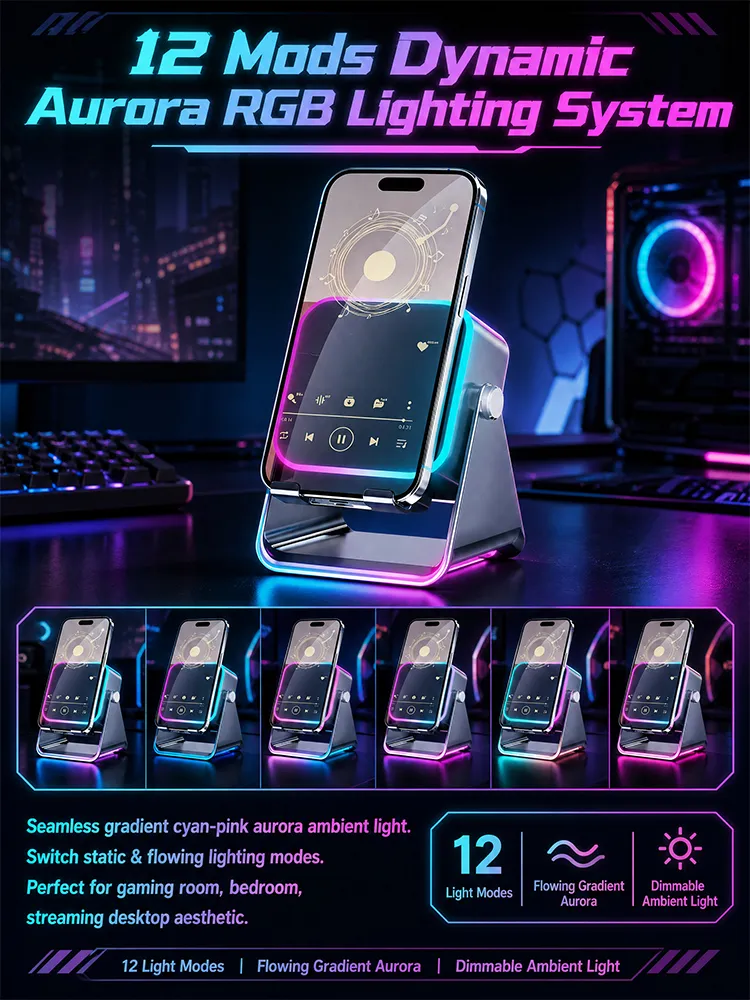 4-in-1 Wireless Induction Bluetooth Speaker Stand