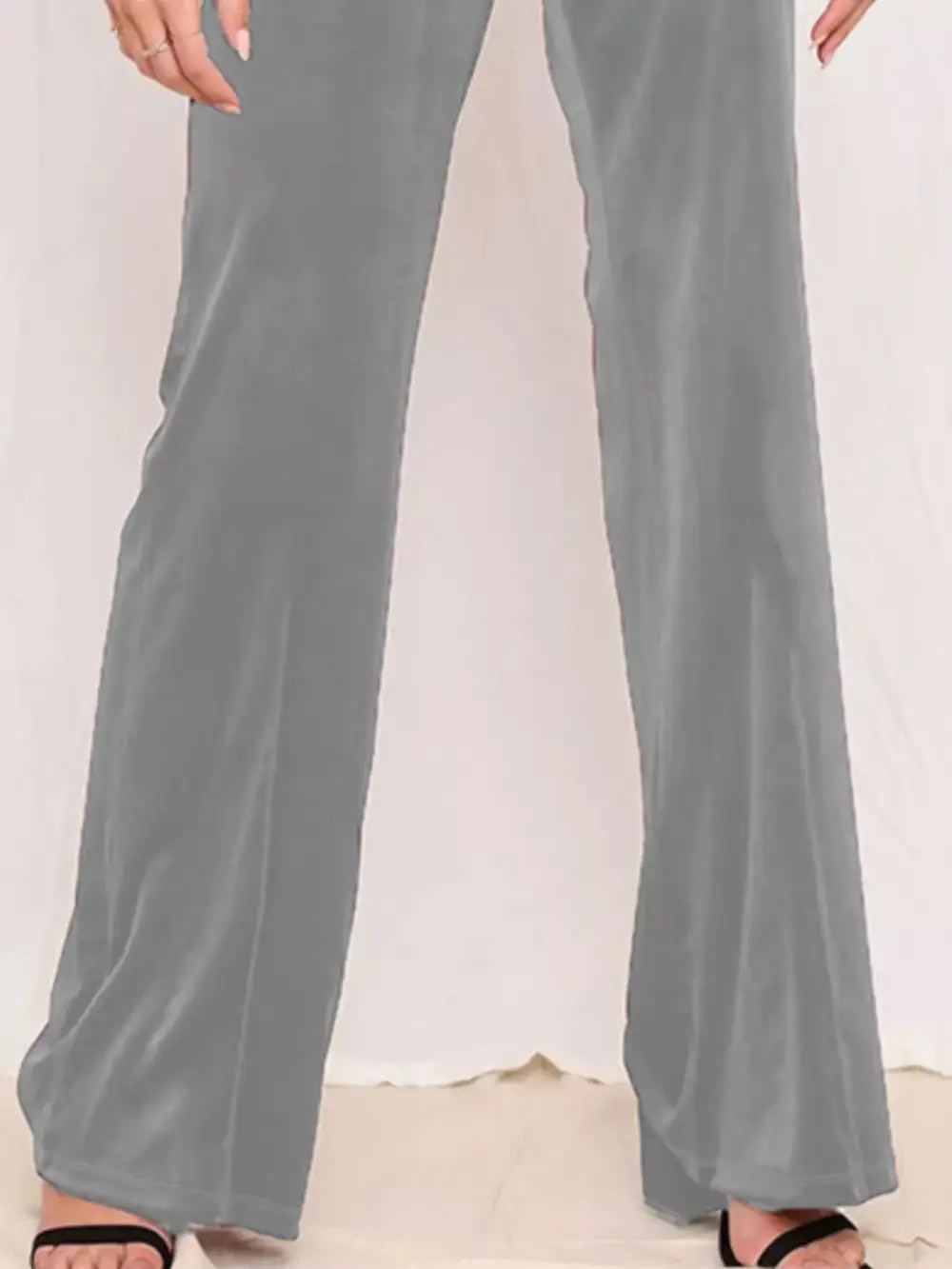 Full Size Velvet Wide Leg Pants