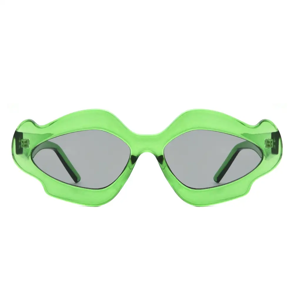Rhinestone Geometric Frame Sunglasses