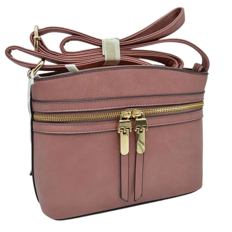 Zipper Detail Crossbody Bag
