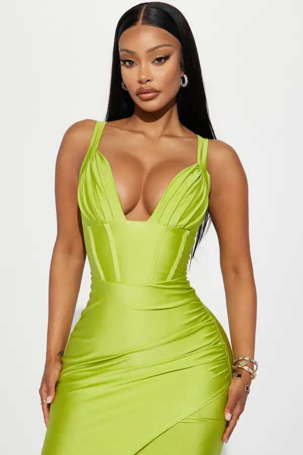 On Scene Maxi Dress - Lime