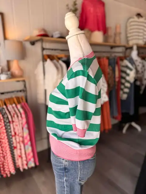 Draped Everyday Striped Sweater