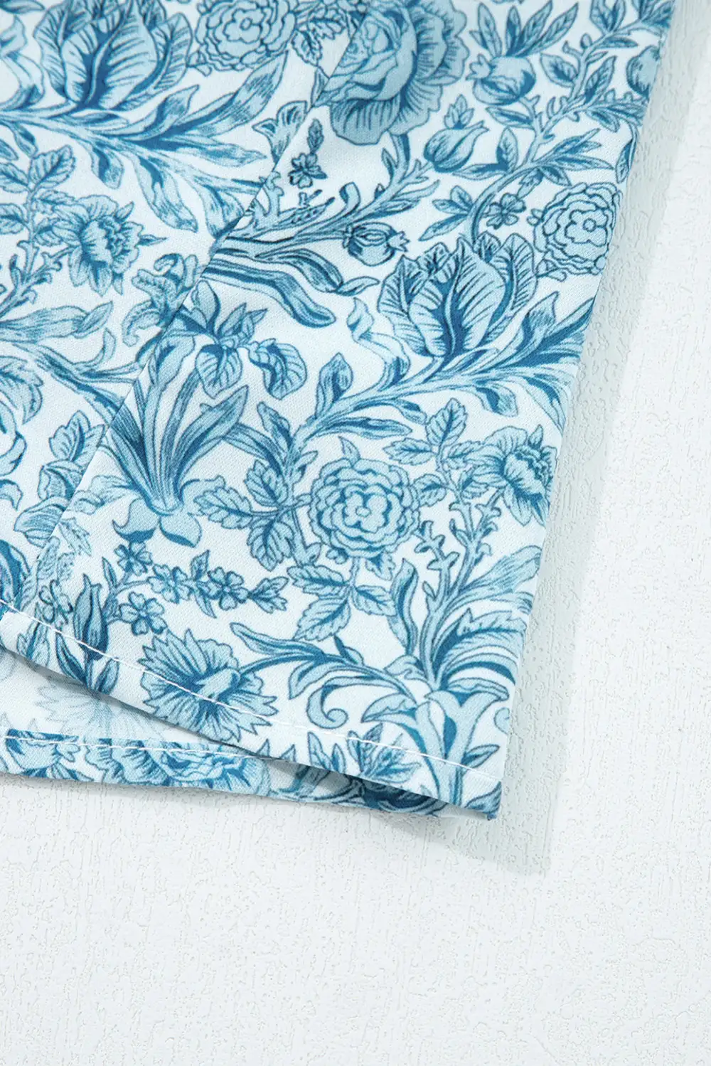 Floral Puff Sleeve Shirt Blouse