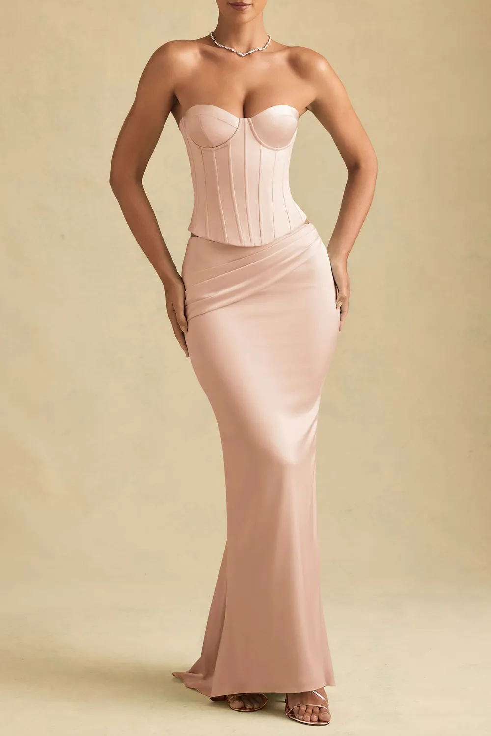 Solid Color Maxi Asymmetric Low Waist Skirt