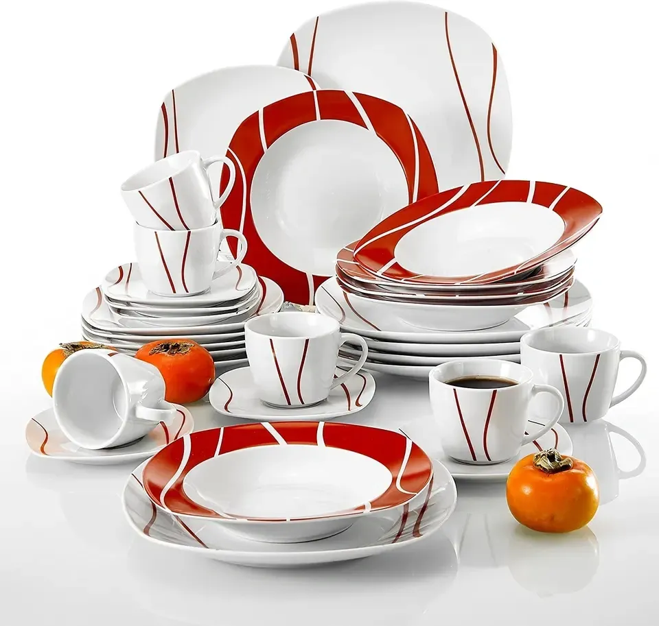 58pcs deluxe ceramic tableware set