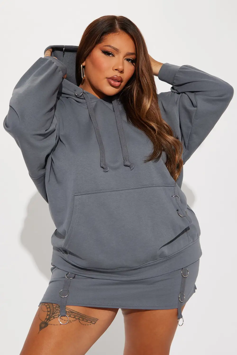 Meeks Skirt Set - Grey