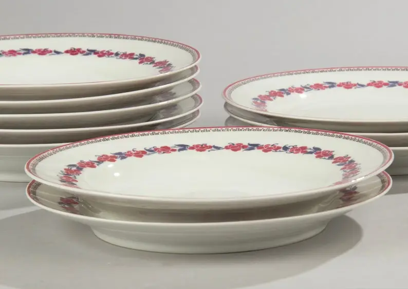 22-Piece Set Art Deco Dinnerware - Lanternier Limoges