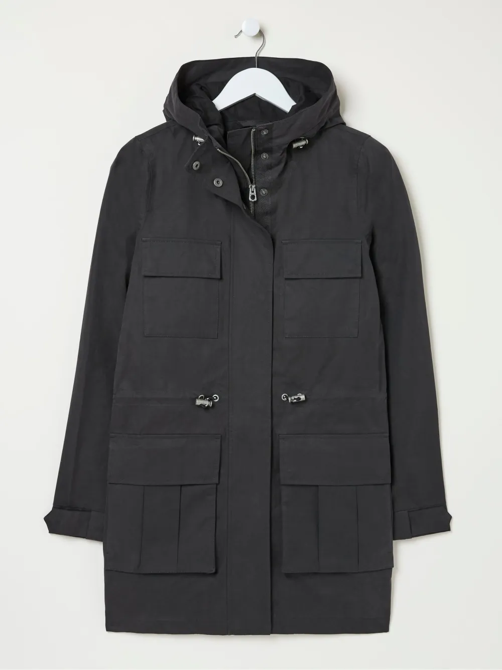 Black Waterproof Outdoor Coat