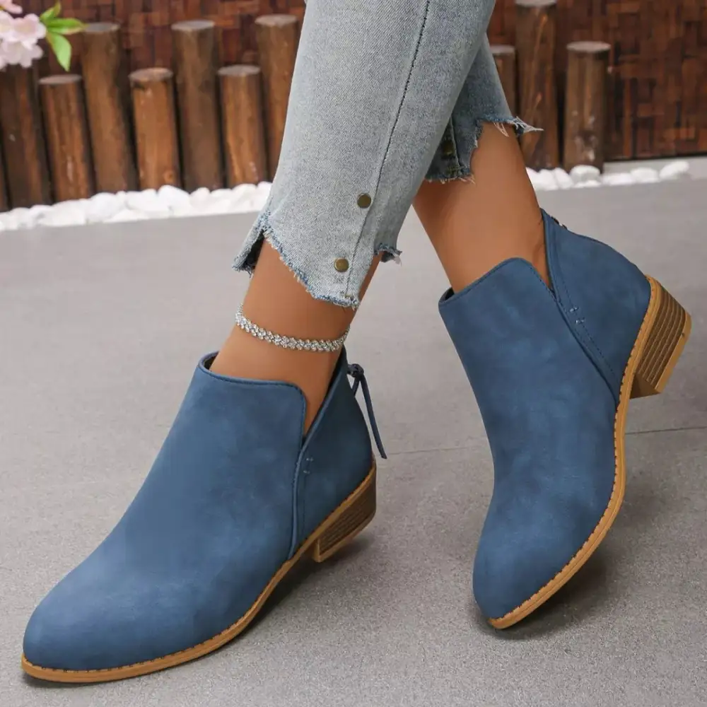 Versatile Pointed Toe Block Heel Boots