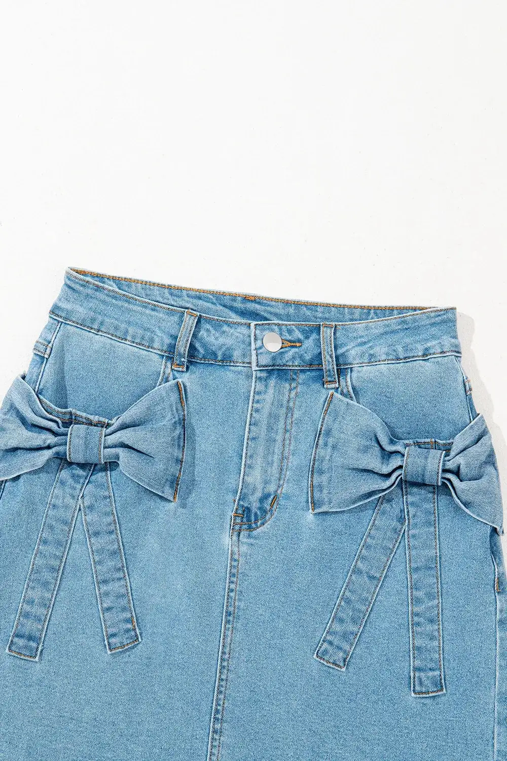 Modern Denim High Waist Skirt
