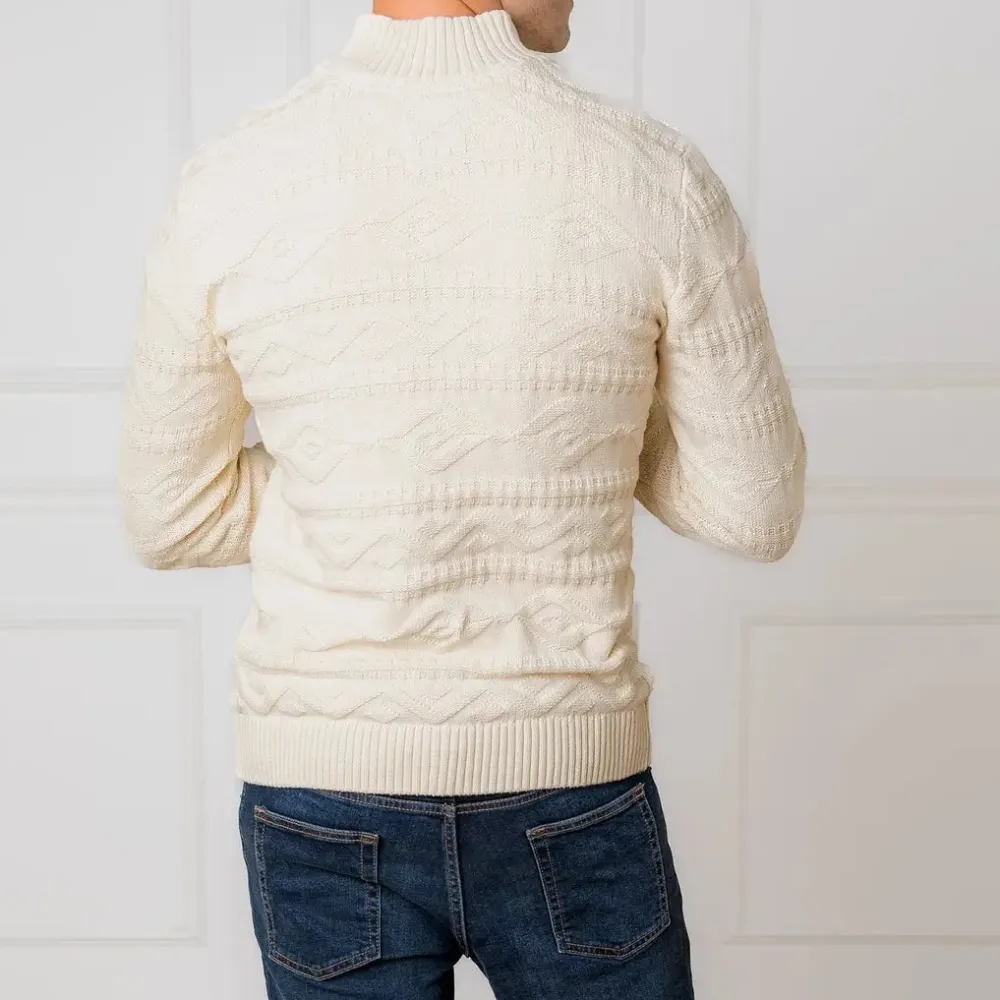 Layered Organic Mock Knit Sweater
