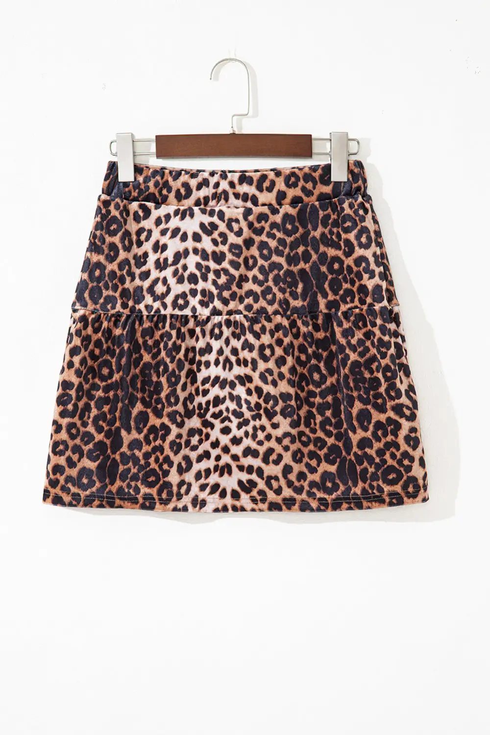 Elastic Waist Tiered Mini Skirt
