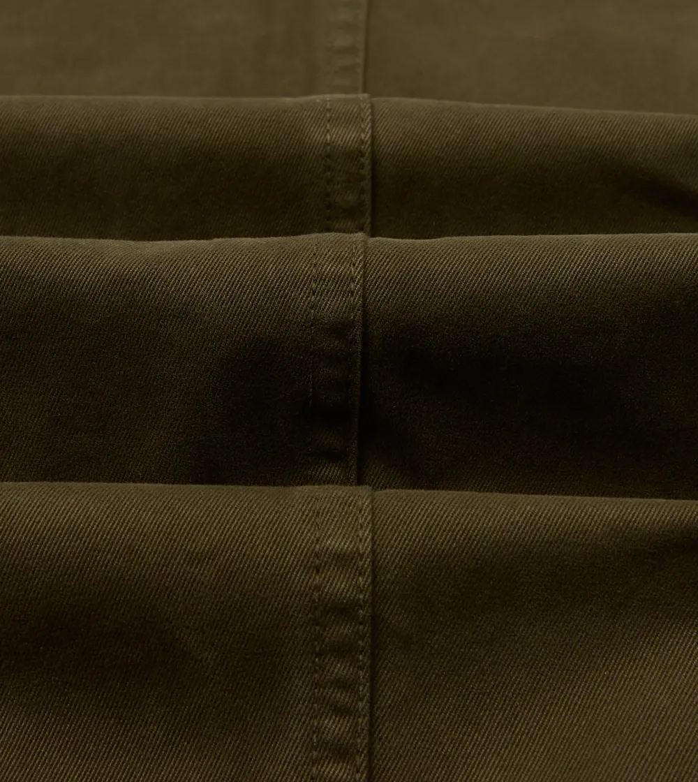 Daily Olive Textured Cotton Flat Front Chino