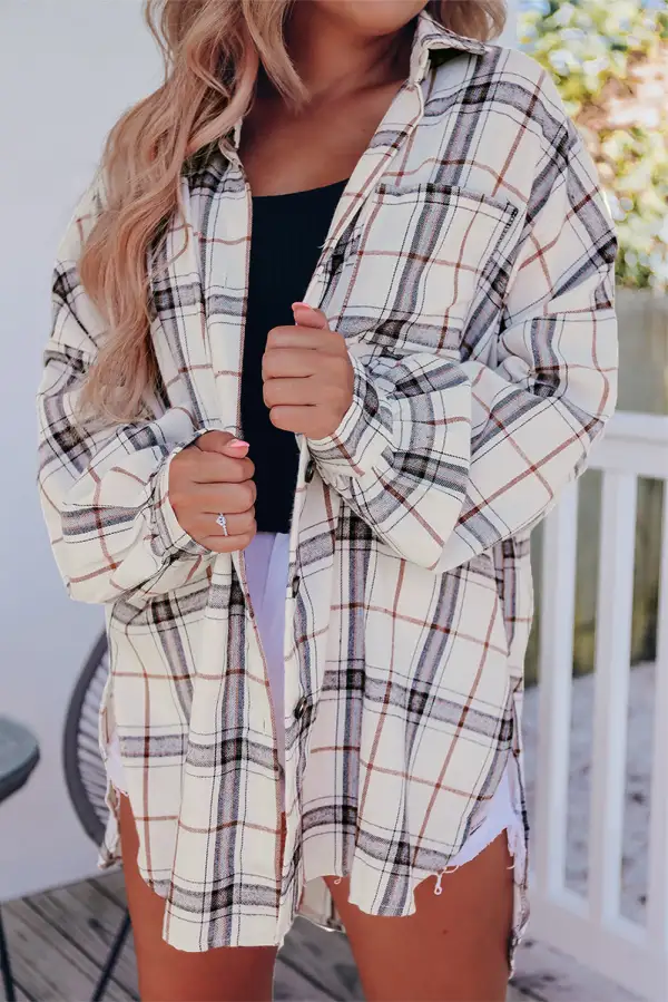 Plaid Relaxed Fit Shacket