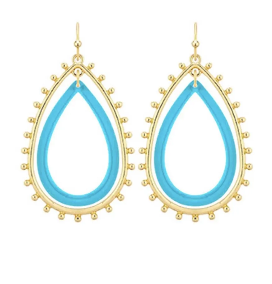 Metal Acetate Double Earrings