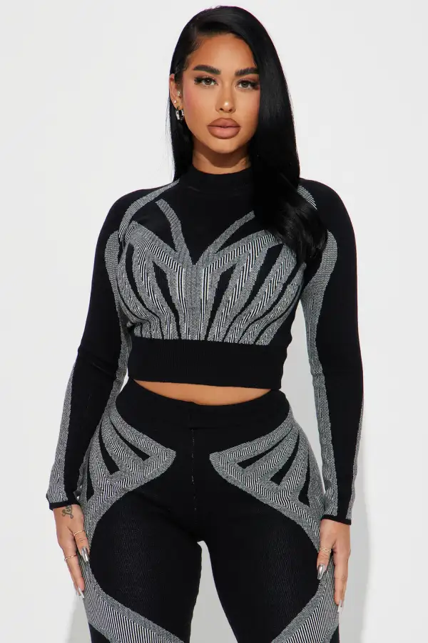 Ava Sweater Legging Set - Black/combo