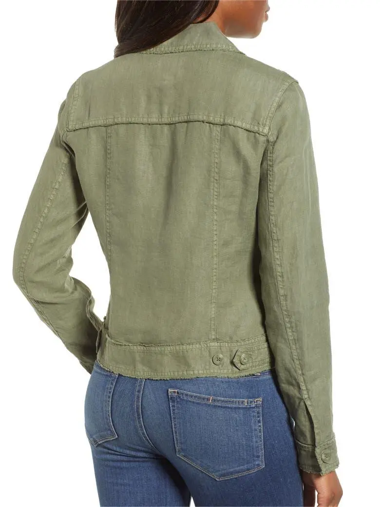 Linen Raw Edge Jacket