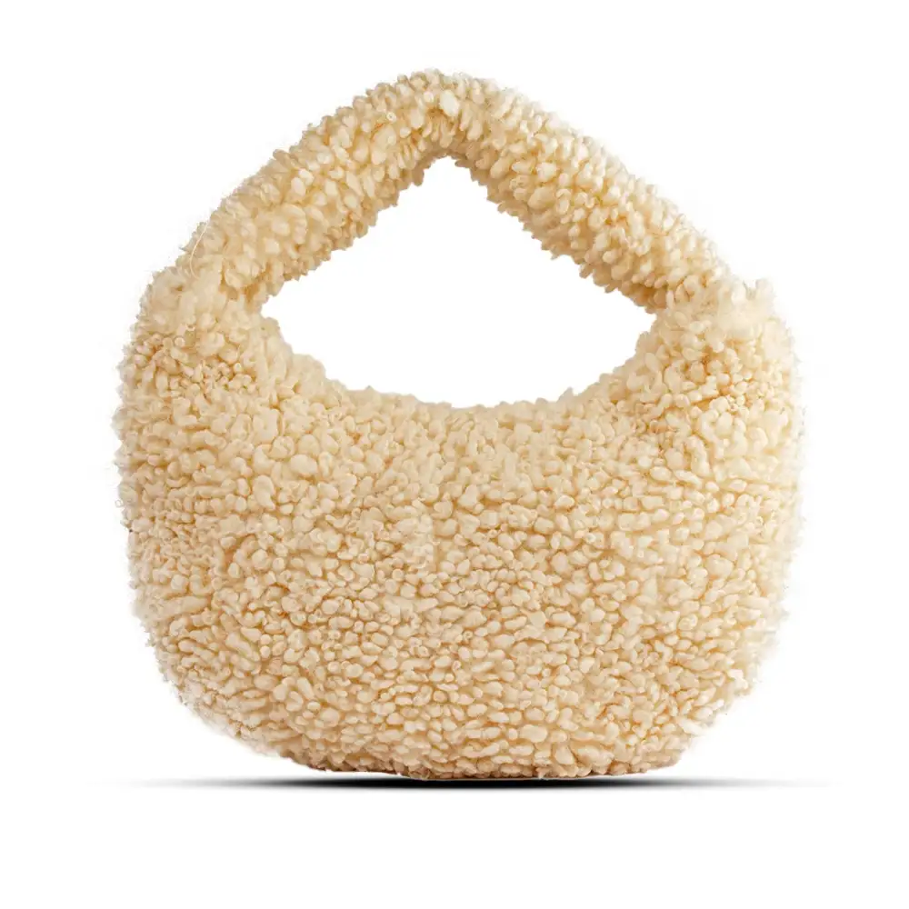 Casual Handheld Fur Handbag