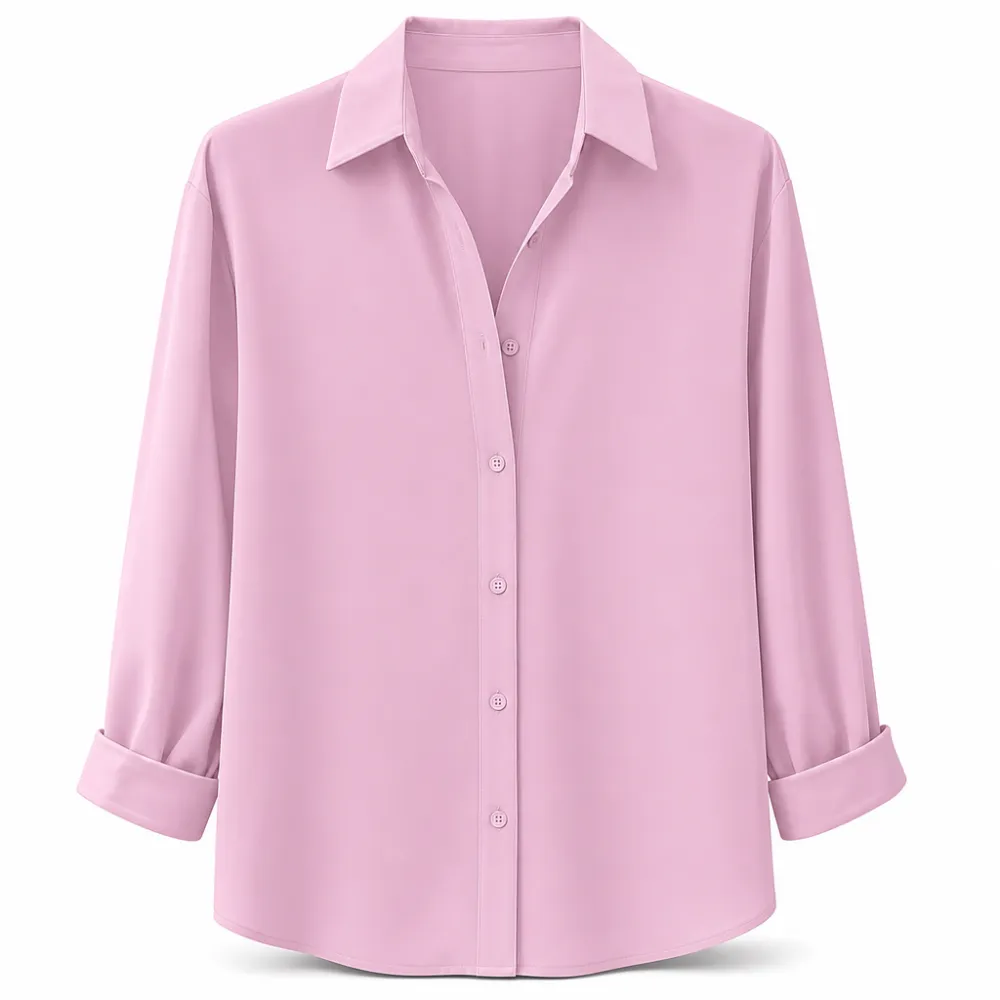 Women Elegant Casual Long Sleeve Button Up Blouse