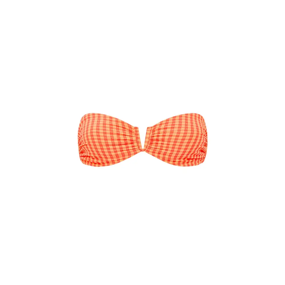 Floral Strapless Bow Front Bikini Top
