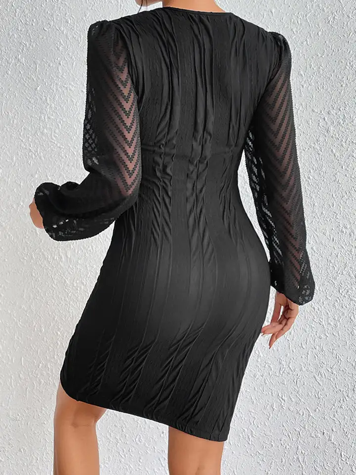 Casual Mini Round Neck Dress